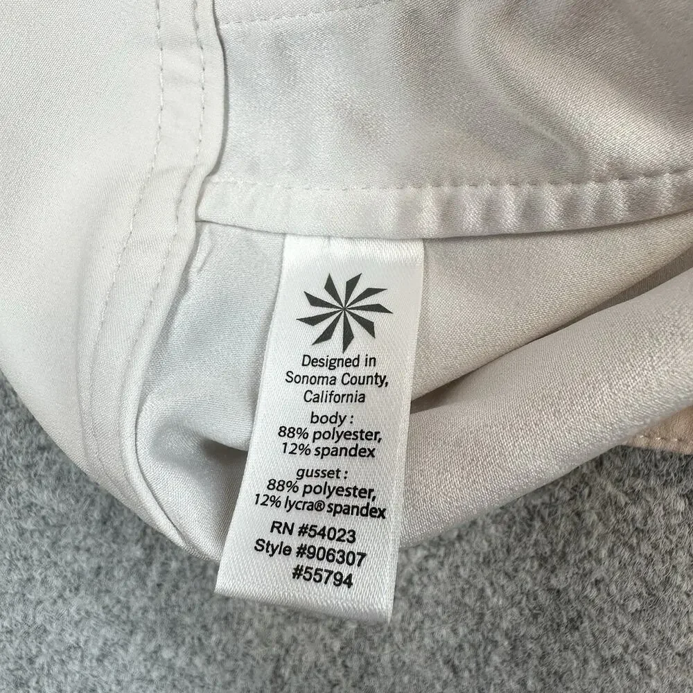 Athleta Floral Trestle Board Shorts Women 10 White Swim Beach Surf Drawstring